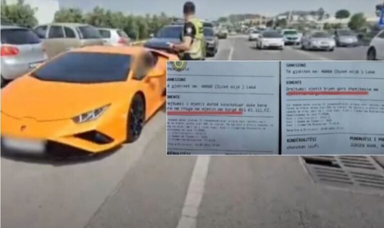 Gara shpejtësie me lamborghini në Tiranë, gjobitet reperi Don Xhoni